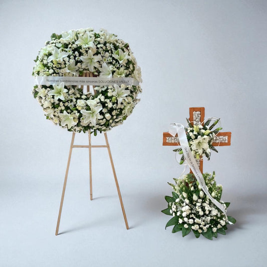 Corona paquete fúnebre familiar