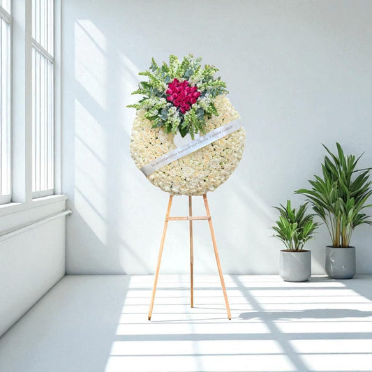 Corona fúnebre elegante