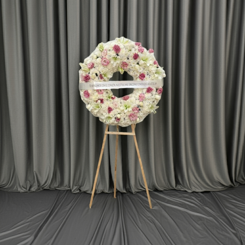 Corona condolencias para mujer